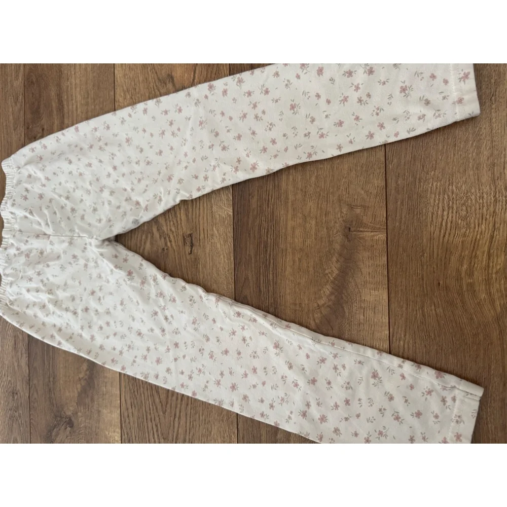 Girls Jamie Kay Leggings Size 6 White Pink Floral - Picture 4 of 7